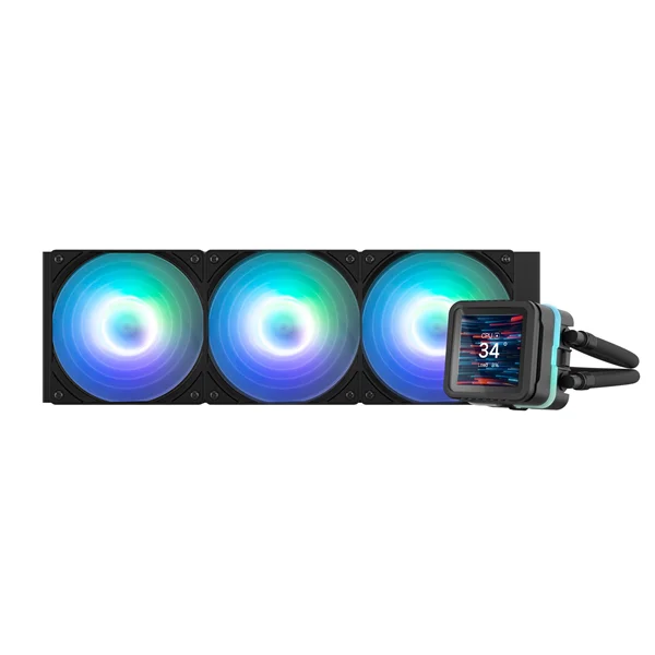 Zalman CPU Liquid Cooler 360mm, ARGB, LCD Display, black (ALPHA2 DS A36 BLACK)