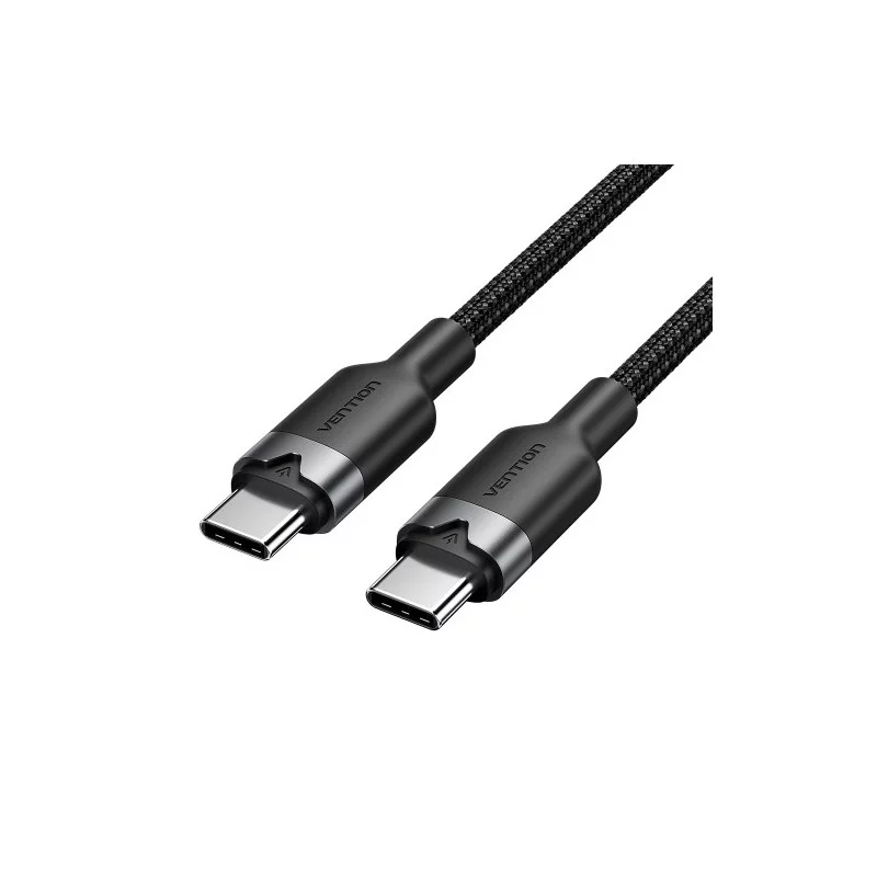 Кабель Vention USB 2.0 CM/CM - 2м. Черный 3А PD60W (TRDBH)