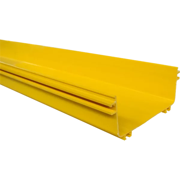 Прямая секция оптического лотка, 100x240 мм, 2 метра, желтая (LAN-OT100X240)