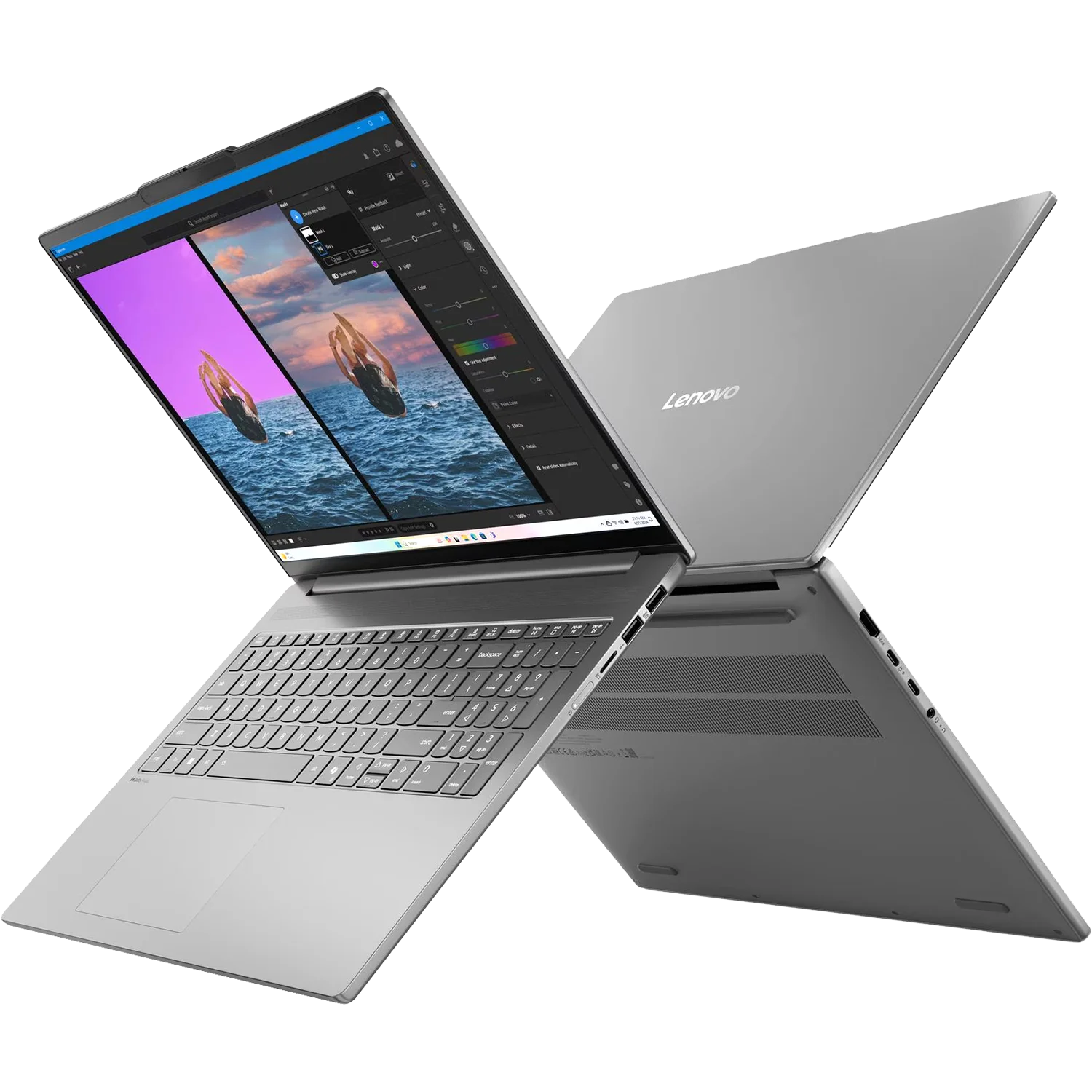 Ноутбук Lenovo IdeaPad Slim 5 16AHP10, AMD Ryzen™ 7 8845HS (3.80GHz, 16MB), 16" 2.8K Non-Touch, 16.0GB, 1x512GB SSD M.2 2242 PCIe Gen4 QLC, Luna Grey, AMD Radeon™ 780M, BT 5.3,Wi-Fi 6 2x2 AX, 1080P F (83HW000CRK)