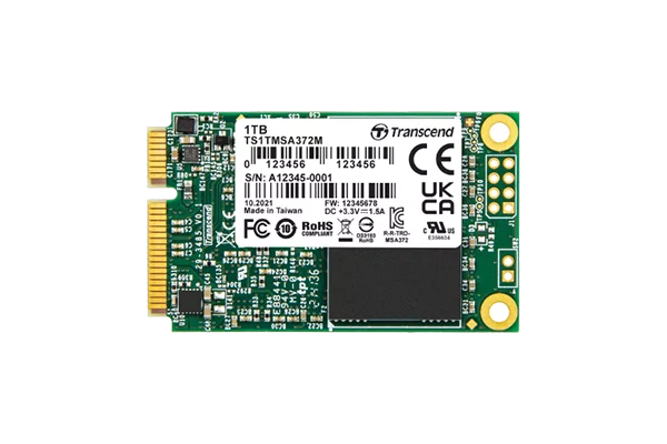 Твердотельный накопитель/ Transcend SSD 256GB, mSATA, SATA3, MLC WD-15, Wide Temp (industrial use) (TS256GMSA372I)