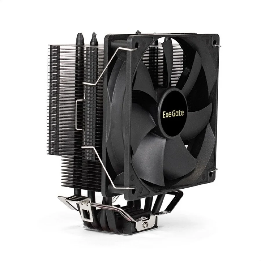Exegate EX286299RUS Кулер Dark Magic EXX400-PWM (Al+Cu, черное покрытие, 4 тепл.трубки, LGA775/ 1150/ 1151/ 1155/ 1156/ 1200/ 1700/ AM2/ AM2+/ AM3/ AM3+/ AM4/ FM1/ FM2/ 754/ 939/ 940, TDP 140W, Fan 120mm, PWM, 1200-2