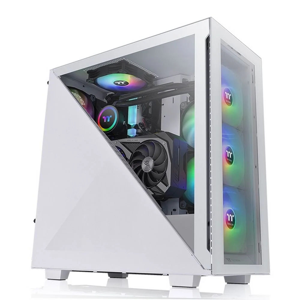 Корпус Thermaltake Divider 300 TG Snow ARGB CA-1S2-00M6WN-01 White/ Win/ SPCC/ Tempered Glass*2/ 120mm Standard CA-1S2-00M6WN-01 Fan*1/ 120mm ARGB Fan*3 (527590)