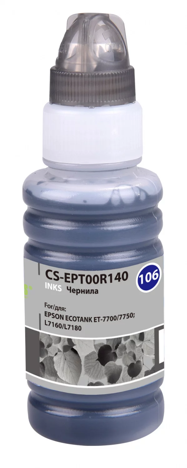 Чернила Cactus CS-EPT00R140 106BK C13T00R140 фото черный 70мл для Epson L7160/L7180
