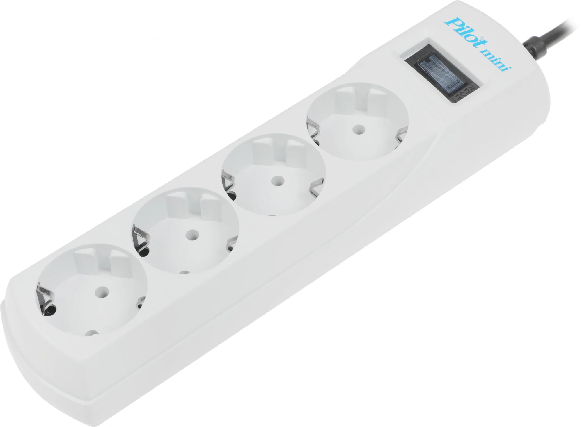 Сетевой фильтр Pilot mini 3м (4 розетки) белый (коробка) (128) (128#MLN)
