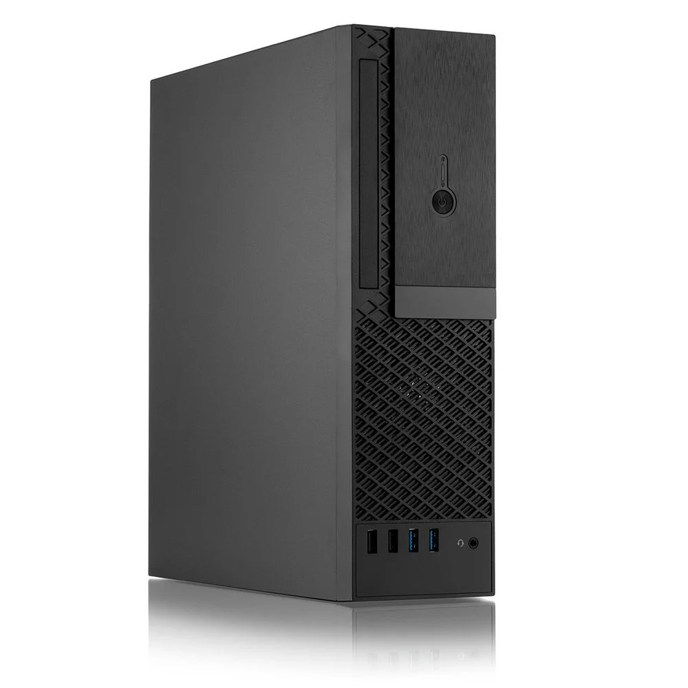 Корпус для Компьютер FoxLine FL-1001-TFX300S-U32C mATX case, black w/PSU TFX 300W, w/2xUSB2.0+2xUSB3.0+1xType-C (USB2.0),w/1xcombo audio, w/pwr cord, w/ 8cm FAN