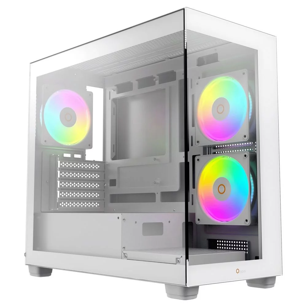 Корпус для ПК Case Ocypus Gamma C52 WH ARGB mATX / win / white / 3 ARGB fans / no PSU / Tempered Glass (GAMMA-C52-W-HD300XX-GL)