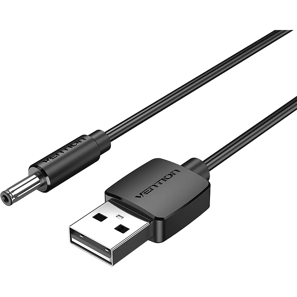 Кабель Vention USB AM/ DC-jack 3.5мм M - 1.5м Чёрный (CEXBG)