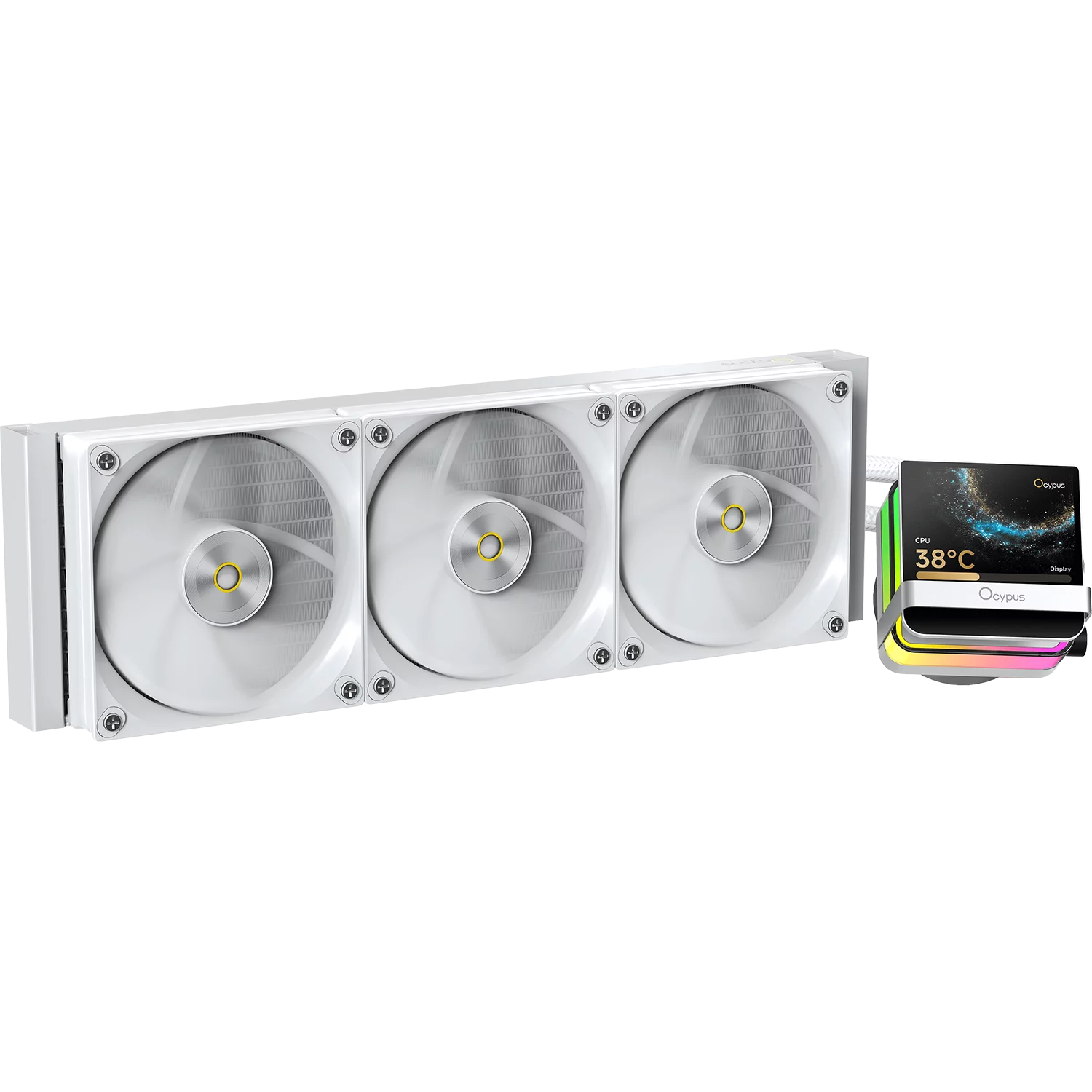 Система жидкостного охлаждения/ Water Cooling System Ocypus Sigma L36 PRO WH (310W, 360mm, LED, White, ARGB/ Fans: 3x120mm, 90CFM, 2400RPM/ Pump height 97mm, 30dBA, 3100RPM, Rad thickness 27mm/ S: 185 (SIGMA-L36-WH3ANWL00P-GL)