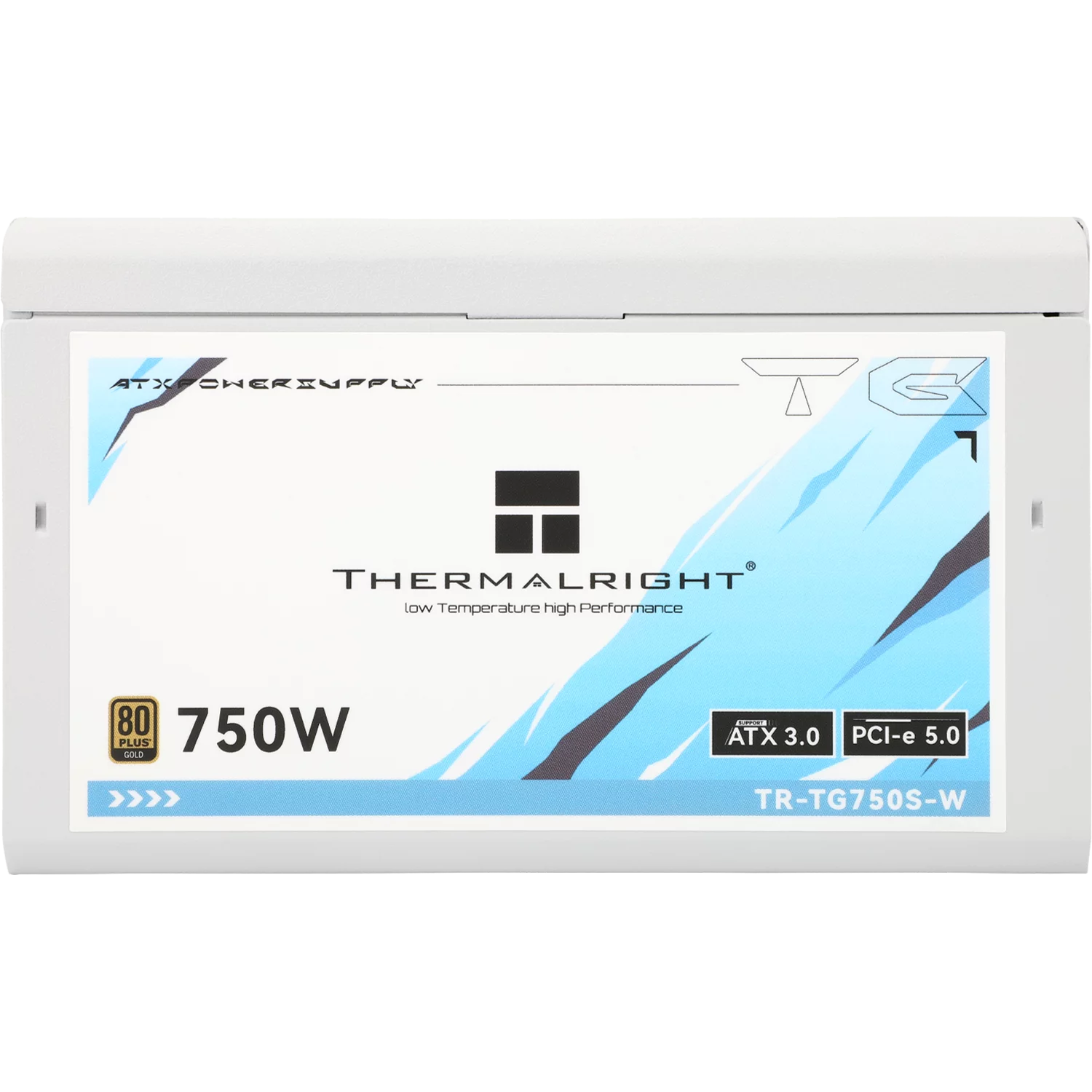 Блок питания Компьютер Power Supply Thermalright, 750W 80+ Gold (ATX, 3.0, PCIe 5.0, Non-modular, 1x24(20+4)pin, 1xCPU 8(4+4)pin, 2xPCIe*2 8(6+2)pin, 5xSATA3, 1x12+4pin (12VHPWR PCIe 5.0 12+4pin 600mm), 3xM (TR-TG750S-W)