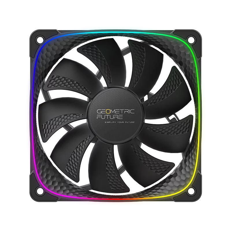 Вентилятор корпусный/ Case Cooler Geometric Future Squama 2503RB-12 Reverse (120x120x25mm, 4-pin PWM, ARGB, 57.67CFM, 29.87dBA, 1500RPM, Black) (1F2503R112001)
