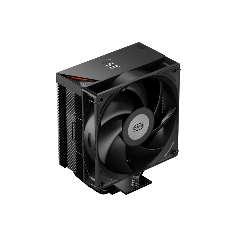 Кулер для процессора/ CPU Cooler PCCooler RT500 Digital BK (240W, 4-pin PWM, LED temp., 152mm, Al/Cu, 5x6mm, 1x120mm, 73.32CFM, 34.9dBA, 2200RPM, S: 1851/1700/1200/115X, AM5/AM4, black)
