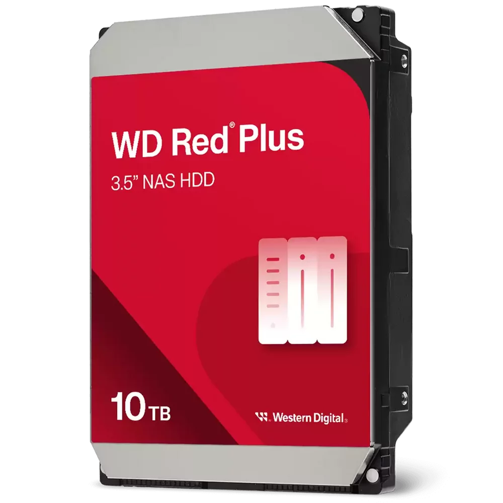 Жесткий диск Western Digital Red Plus NAS HDD 3.5" SATA 10Tb, 7200RPM, 512MB buffer, WD100EFGX, 1 year