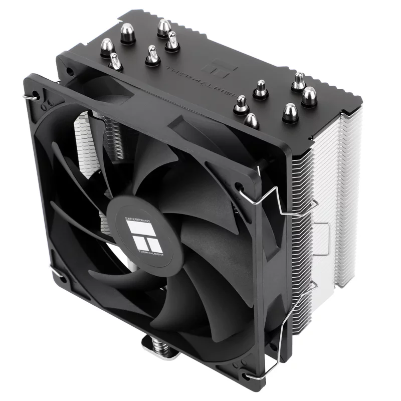 Кулер для процессора/ CPU Cooler Thermalright Burst Assassin 120 SE (4-pin PWM, 148mm, Al/Cu, 6x6mm, 1x120mm, 66.17CFM, 25.6dBA, 1550RPM, S: 1851/1700/1200/115X, AM5/AM4, silver, black) (BA120-SE)