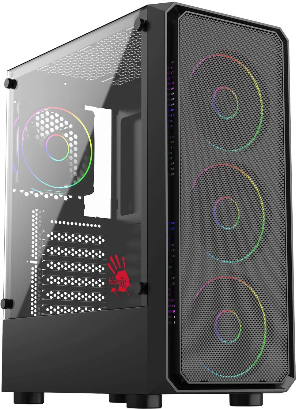 Корпус Bloody CC-126 черный без БП ATX 8x120mm 2xUSB2.0 1xUSB3.0 audio bott PSU (CC-126-BK)