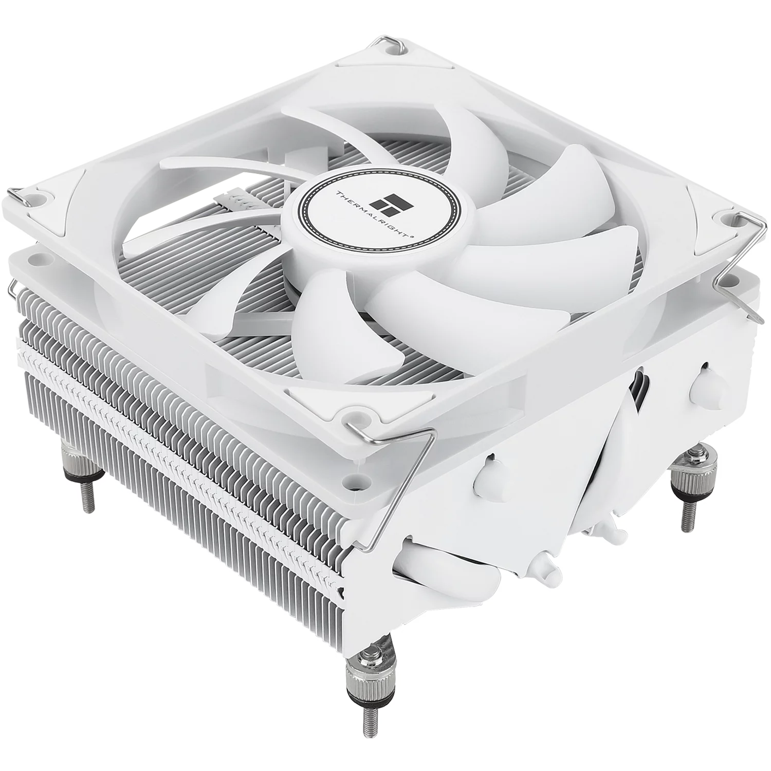 Кулер для процессора/ CPU Cooler Thermalright AXP-90 X53 White (4-pin PWM, 38mm, Ni/ Cu, 4x6mm, 1x92mm, 42.58CFM, 22.4dBA, 2700RPM, S: 1851/ 1700/ 1200/ 115X, AM5/ AM4, white) (AXP-90-X53-WH)