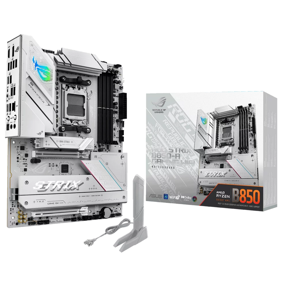 Материнская плата ASUS Bad Pack ROG STRIX B850-A GAMING WIFI AM5 ATX 4xDDR5 2xPCIEx16 4xM.2 2xUSB-C DP HDMI 2.5GLAN Wi-Fi 7 (90MB1J50-M0EAY0||BP)