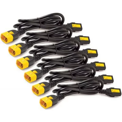 Power Cord Kit (6 ps), Locking, IEC 320 C13 to IEC 320 C14, 10A, 208/ 230V, 1,8m (repl. AP8706S) (AP8706S-WW)