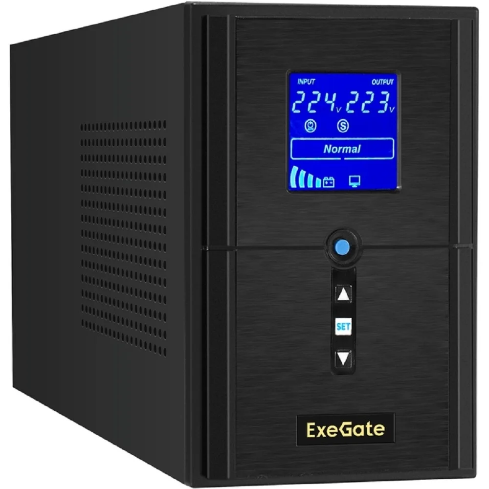 Exegate EX295987RUS ИБП (инвертор, синус, для котла) ExeGate SineTower SZ-1000.LCD.AVR.2SH.1C13.USB