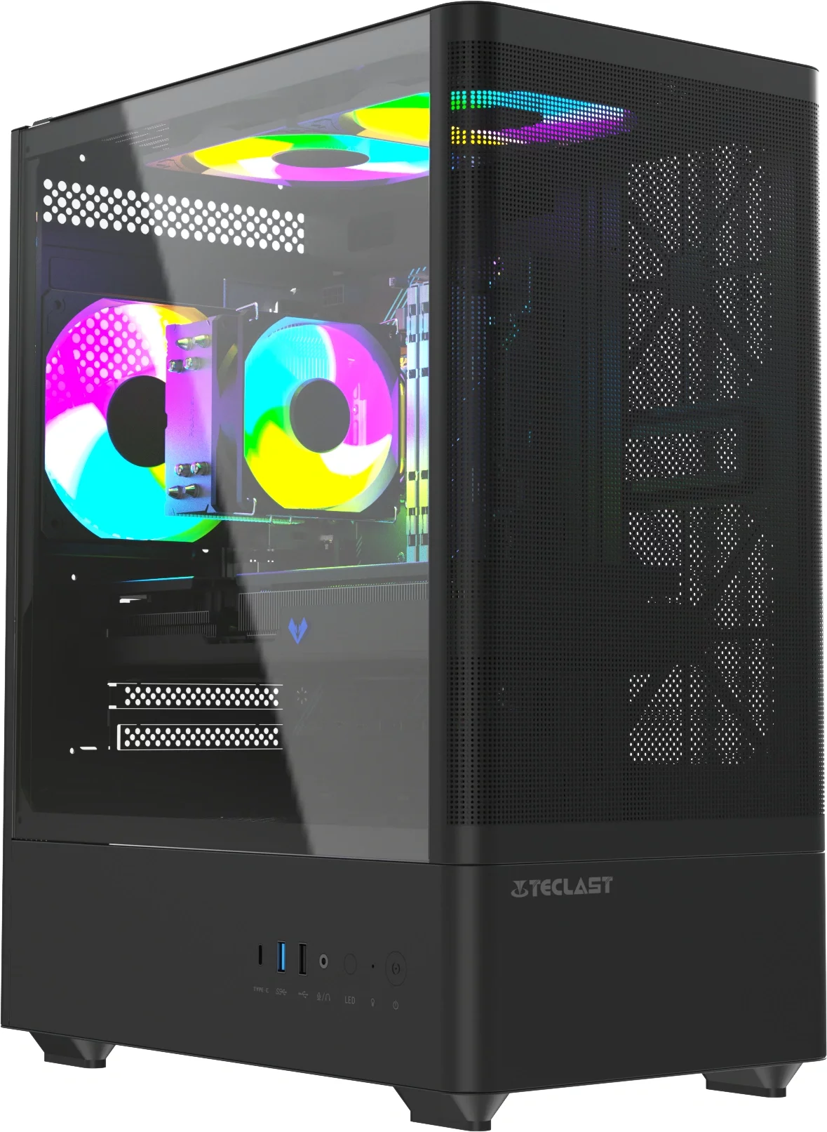 Компьютер Teclast G03 i5 14400F (2.5) 32Gb SSD1Tb RTX5070 12Gb Windows 11 Pro GbitEth 750W черный (G03 14400F32G1T5070BKRU)