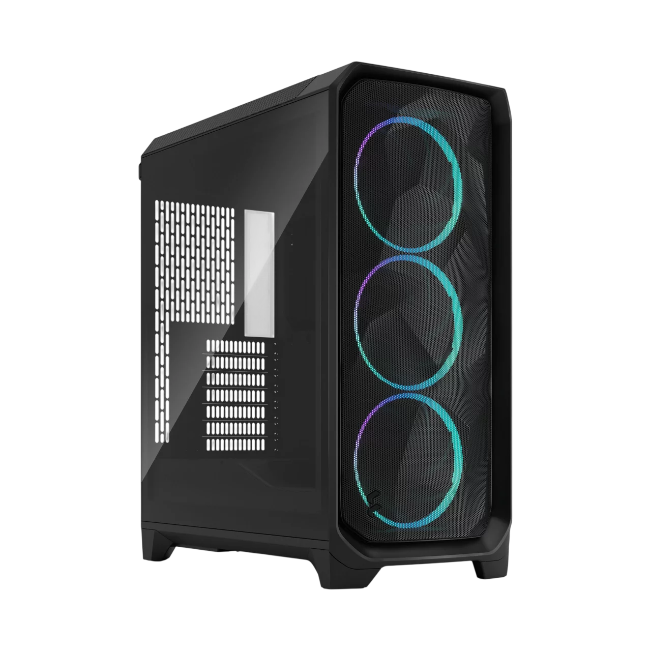 Корпус Компьютер без блока питания/ Case Fractal Design Meshify 3 RGB TG Light Tint, Midi-Tower, 3x140mm ARGB, 2xUSB-A 3.2 + 1xUSB 3.2 Type-C E-ATX, ATX, mATX, mITX, Black (FD-C-MES3A-06)