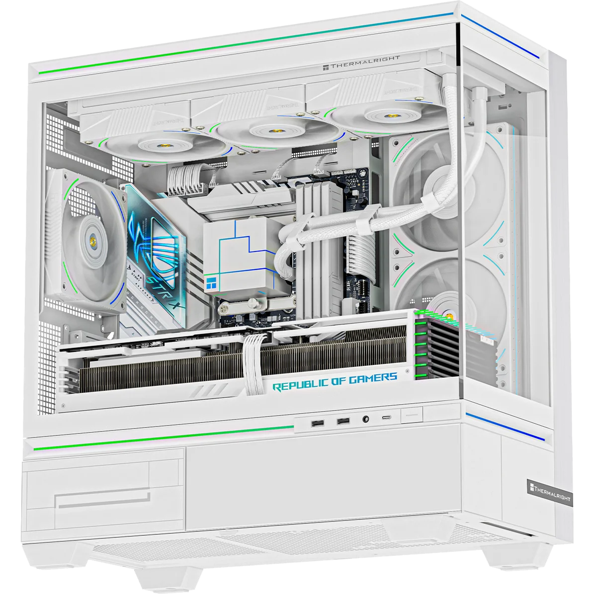 Корпус без блока питания/ Case Thermalright M10, Mini-Tower, TG, ARGB, no fans, 2xUSB-A 3.0, 1xUSB Type-C, mATX, mITX White (TL-M10 WHITE)