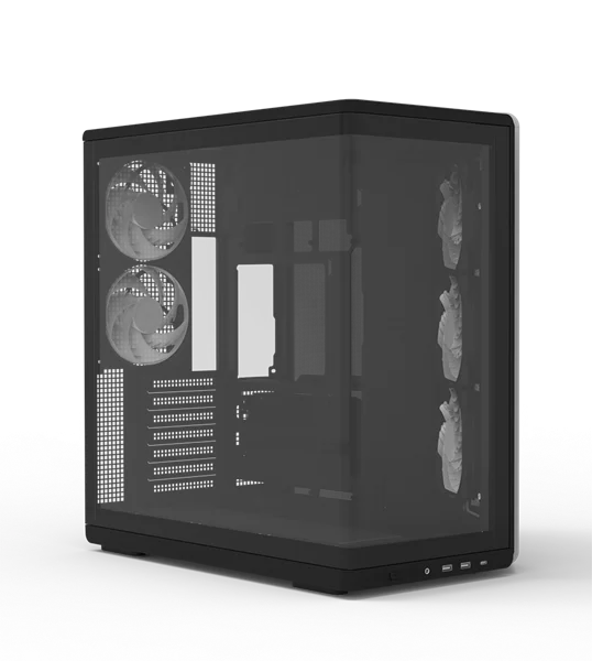 корпус ZALMAN P60, ATX, BLACK, WINDOW, 2x3.5", 3x2.5", 1xUSB TYPE-C, 2xUSB3.0, SIDE 3x120mm ARGB, REAR 2x120mm ARGB (P60 BLACK)