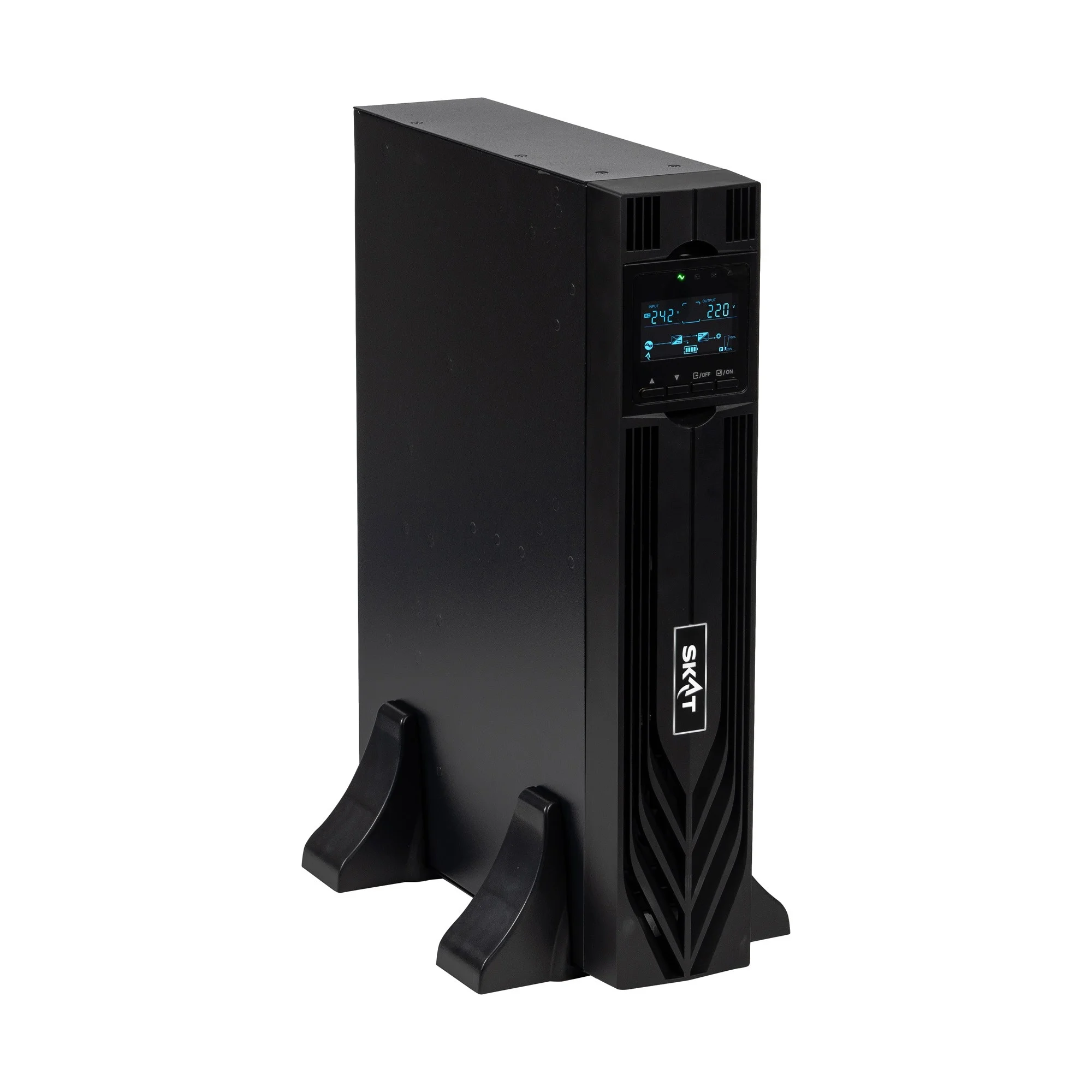 ИБП Бастион SKAT-UPS 1000-RACK-ON-2X9-E P3 {Online, синус, 1000ВА/ 1000 Вт, стойка/ на пол, 8xC13, встр. АКБ 24В (2x9 Ач), SNMP/ USB/ RS-232/ EPO, доп блок до 4 шт SKAT BC 24/ 18S3, МПТ} (8761) (8761 SKAT-UPS 1000-RACK-ON-2X9-E P3)