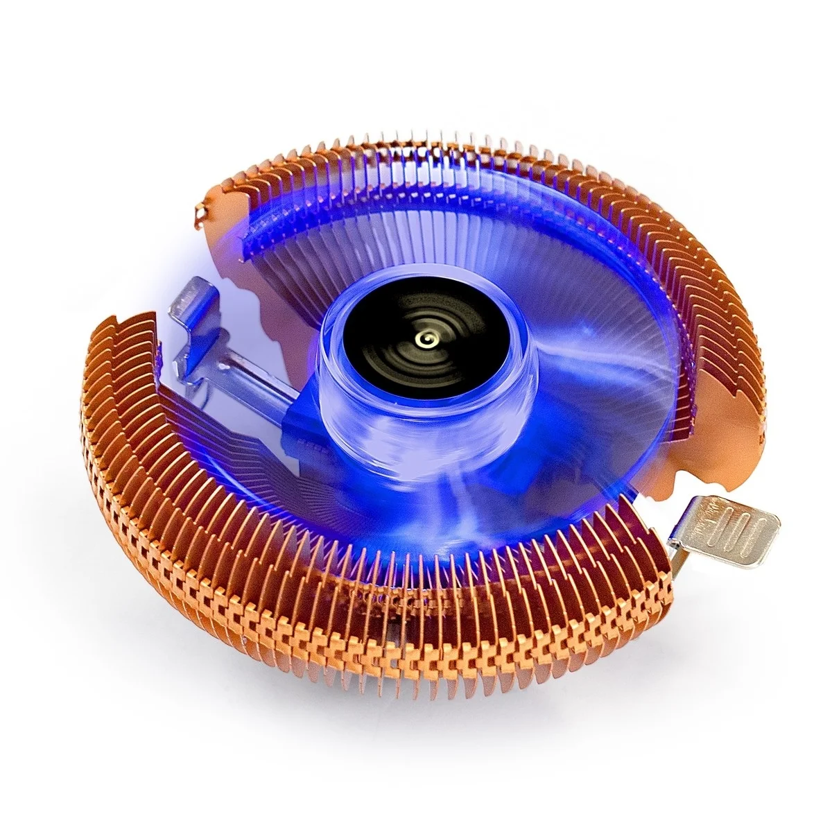 Exegate EX286153RUS Кулер ExeGate Wizard EE91-Cu.BLUE (Al+Copper, LGA775/ 1150/ 1151/ 1155/ 1156/ 1200/ AM2/ AM2+/ AM3/ AM3+/ AM4/ FM1/ FM2/ 754/ 939/ 940, TDP 80W, Fan 90mm, 2200RPM, Hydro bearing, 3pin, 22db, 265г