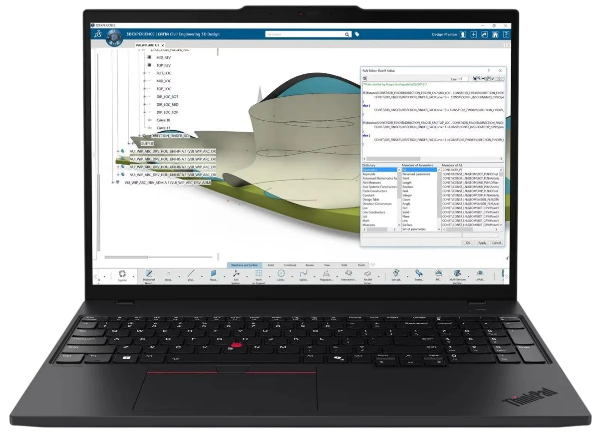Ноутбук Lenovo ThinkPad P16s G4, 16" WQUXGA (3840x2400) Touch OLED, Ryzen AI 7 350, 32GB, 1TB PCIe SSD, AMD Radeon 860M, Wi-Fi 7 MT7925+BT 5.4, Wired Ethernet, 86Wh, BKLT KB ENG, No OS, 1Y (21QSS16N00)