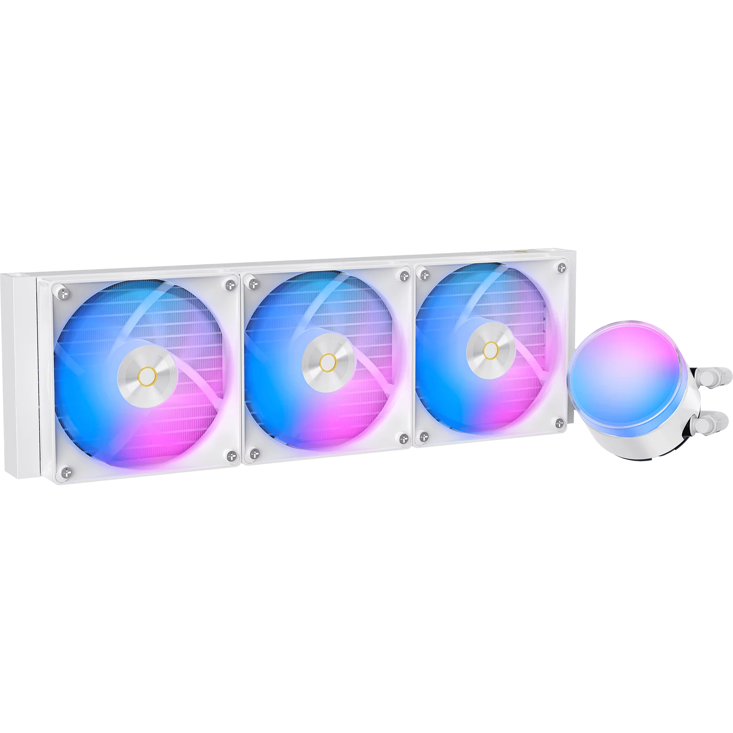 Система жидкостного охлаждения/ Water Cooling System Ocypus Delta L36 WH ARGB V2 (300W, 360mm, White, ARGB, Fans: 3x120mm, 73CFM, 2000RPM/ Pump height 60mm, 27dBA, 2650RPM, Rad thickness 27mm/ S: 1851 (DELTA-L36-WH3AAWNN02X-GL)