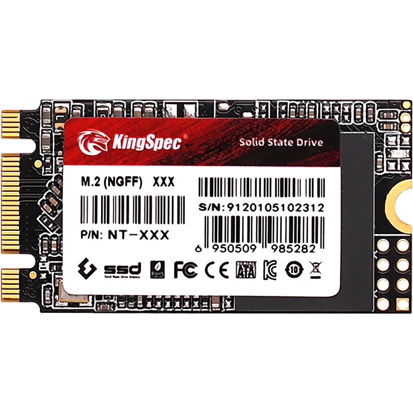Твердотельный накопитель/ Kingspec SSD NT-1TB 2242, 1024GB, M.2(22x42mm), SATA3, R/W 570/540MB/s, IOPs н.д./н.д., TBW 480, DWPD 0.4 (3 года)