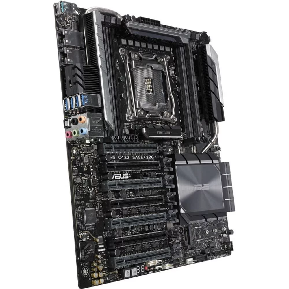Картинка Материнская плата ASUS WS C422 SAGE/10G (90SW00J0-M0EAY0) 