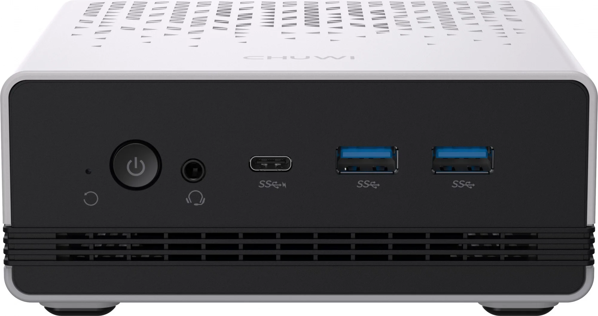 Компьютер Мини Chuwi UBox Ryzen 5 6600H (3.3) 16Gb SSD512Gb 660M Windows 11 Pro 2x2.5GbitEth WiFi BT 90W белый/ черный (2045394) (2045394#MLN)