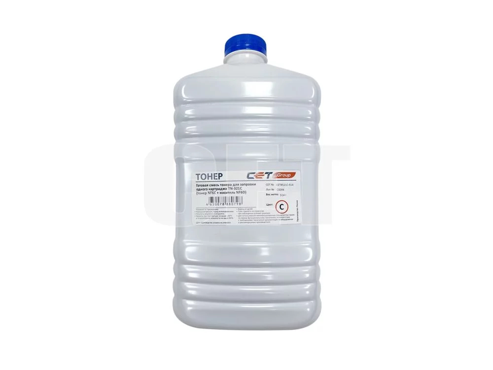 -/ Тонер NF6C + носитель NF6D TN-321C для KONICA MINOLTA Bizhub C224/284/364 (CET) Cyan, 514г/бут (CET8521C-514)