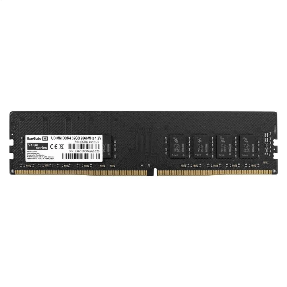 Exegate EX301154RUS Модуль памяти ExeGate Value DIMM DDR4 32GB 2666MHz