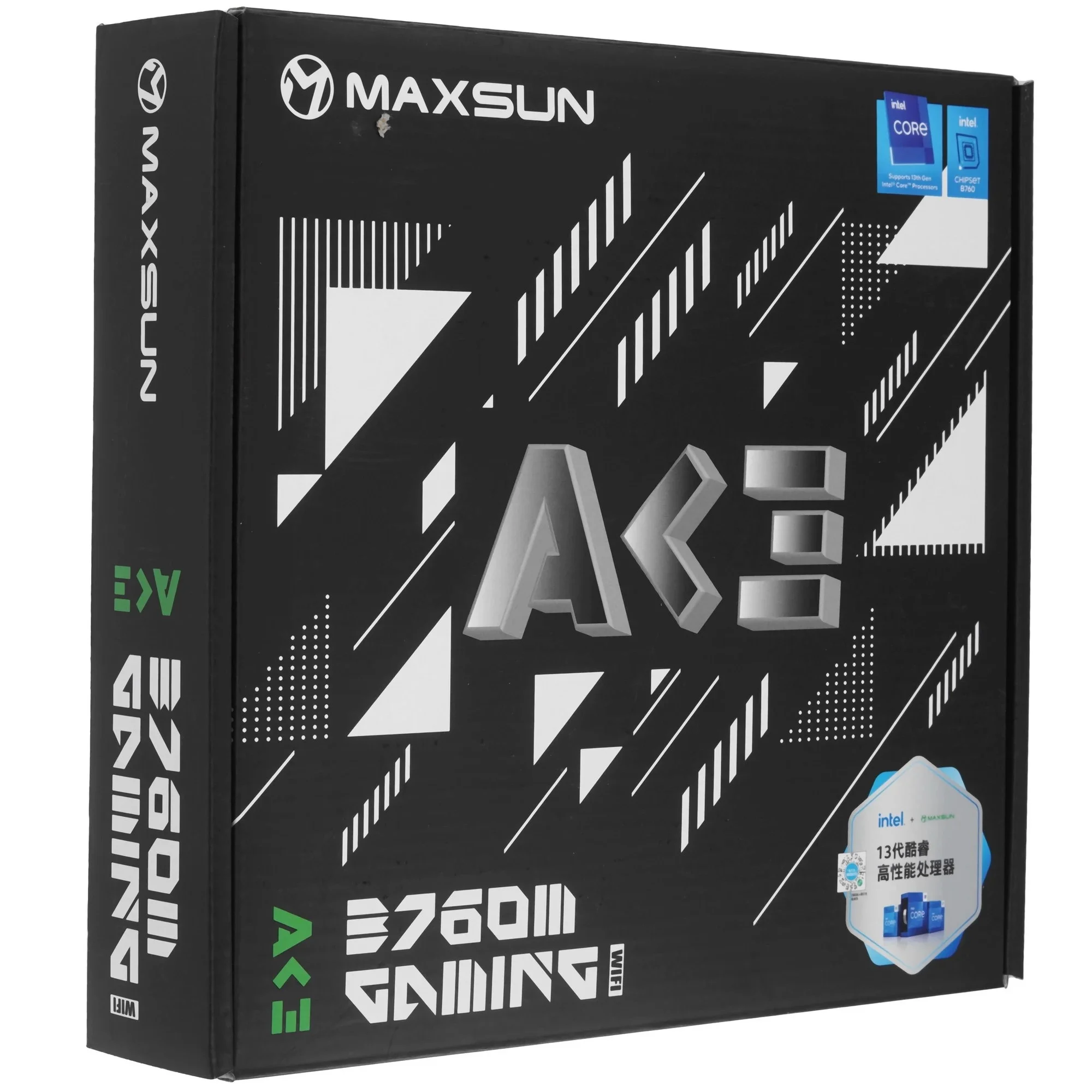 MAXSUN MS-B760M Gaming WIFI ACE, LGA1700, B760, 2*DDR5, 3*SATA3, 2*M.2, 4*USB 3.2, 2*USB 2.0, 1*PCIEx16, 1*PCIEx1, VGA+HDMI, mATX