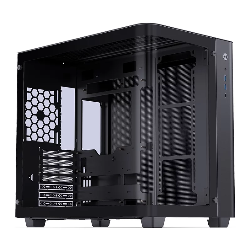 Корпус без блока питания/ Case JONSBO TK-3, Midi-Tower, TG, no fans, 2xUSB-A 3.2 + 1xUSB-C 3.2, ATX, mATX, mITX Black (TK-3 BLACK)