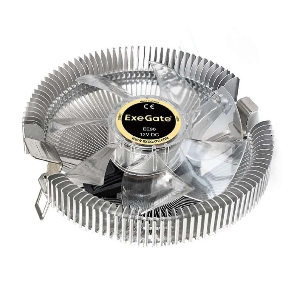 Exegate EX286149RUS Кулер EE90 ExeGate (Al, LGA775/ 1150/ 1151/ 1155/ 1156/ 1200/ AM2/ AM2+/ AM3/ AM3+/ AM4/ FM1/ FM2/ 754/ 939/ 940, TDP 75W, Fan 90mm, 2200RPM, Hydro bearing, 3pin, 22db, 215г, с термопастой, на за