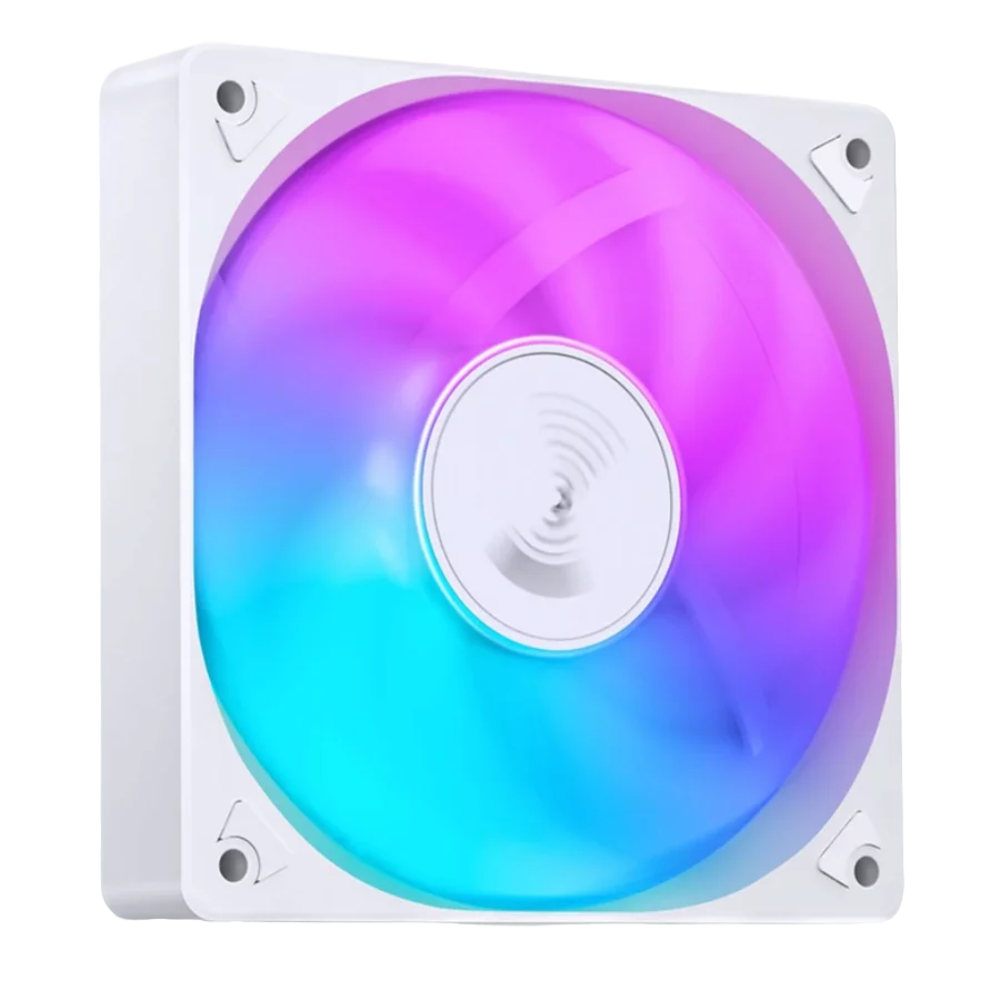 Кулер для корпуса/ Case Cooler JONSBO SL-120CW (120x120x25mm, 4-pin PWM, FRGB, 59.48CFM, 32.0dBA, 1500RPM, White)