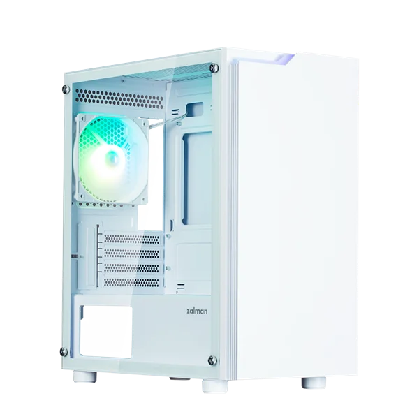 ZALMAN T4 PLUS, MATX, WHITE, WINDOW, 1 x Combo (3.5" or 2.5"), 1x3.5", 2x2.5", 1xUSB2.0, 2xUSB3.0, REAR 1x120mm ARGB (T4 PLUS WHITE)