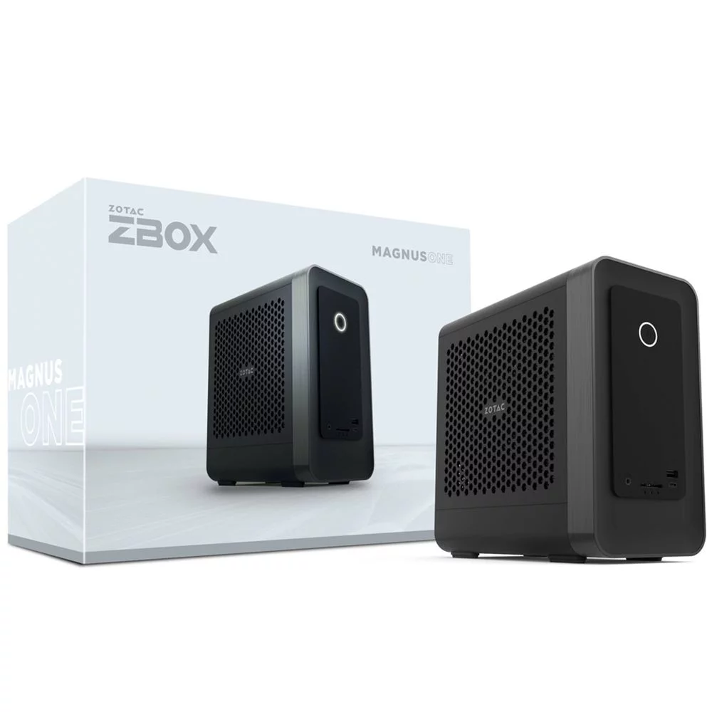 Платформа мини ПК ZOTAC ZBOX-ERP74070SC-BE, NVIDIA RTX4070 Super, Intel i7-14700, 2x DDR5 SODIMM slots, M2 SSD slot, 2.5" SATAIII BAY, WIFI, BT, 2.5G LAN, GLAN, 3x DP, HDMI, EU+UK PLUG, black