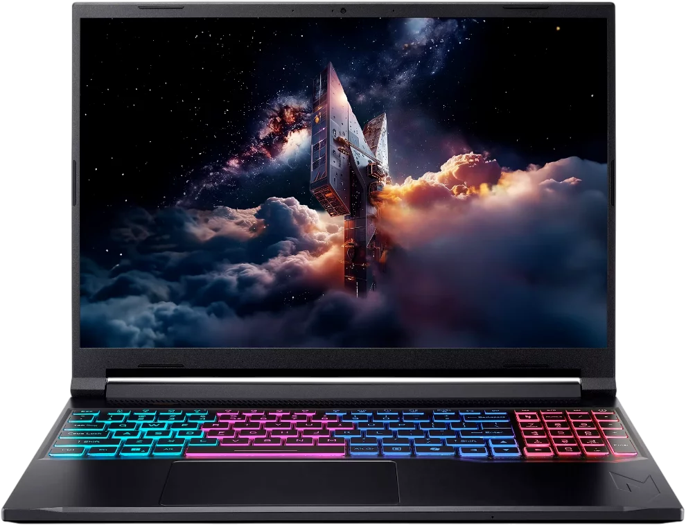 Ноутбук/ ACER Aspire Nitro V165AI ANV16S-41-R4WA 16"(1920x1200 (матовый) IPS)/AMD Ryzen 7 260(3.8Ghz)/16384Mb/1024PCISSDGb/noDVD/Ext:NVIDIA GeForce RTX 5060(8192Mb)/Cam/BT/WiFi/76WHr/war 1y/2.1kg/Silver/NoOS (NH.U03CD.004)