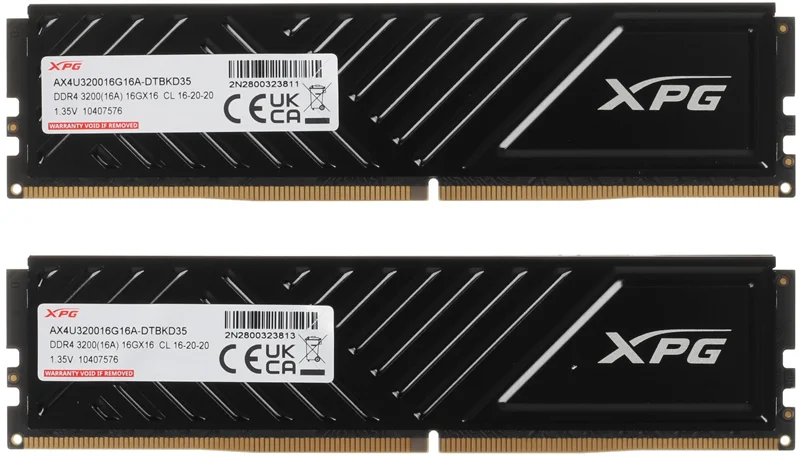 Модуль памяти DIMM DDR4-3200 32GB (16GBx2) AX4U320016G16A-DTBKD35 ADATA
