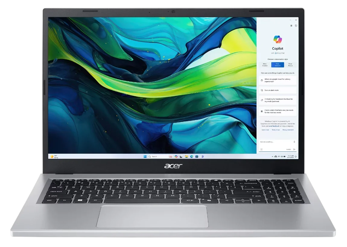 Ноутбук ACER ASPIRE GO 15 AG15-21PT-R5GQ R5-7520U 15.6" 8Гб SSD 512Гб WINDOWS 11 HOME OS (NX.JJJAA.004)