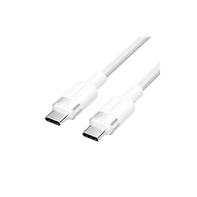 Кабель Vention USB 2.0 CM/CM - 1м. Белый 3А PD60W (TRDWF)