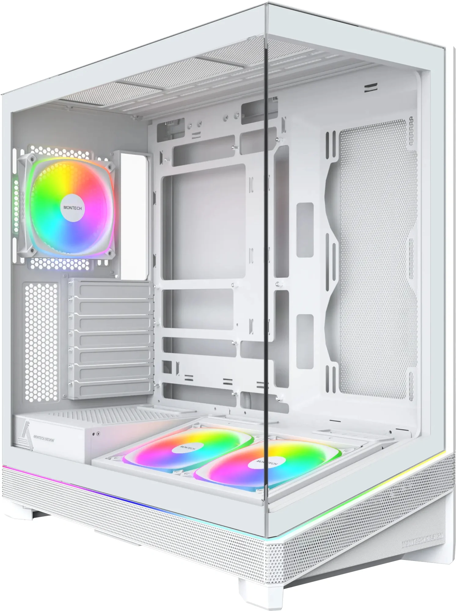 Корпус Montech SKY 3 белый без БП ATX 8x120mm 5x140mm 2xUSB3.0 audio bott PSU (SKY 3 W)