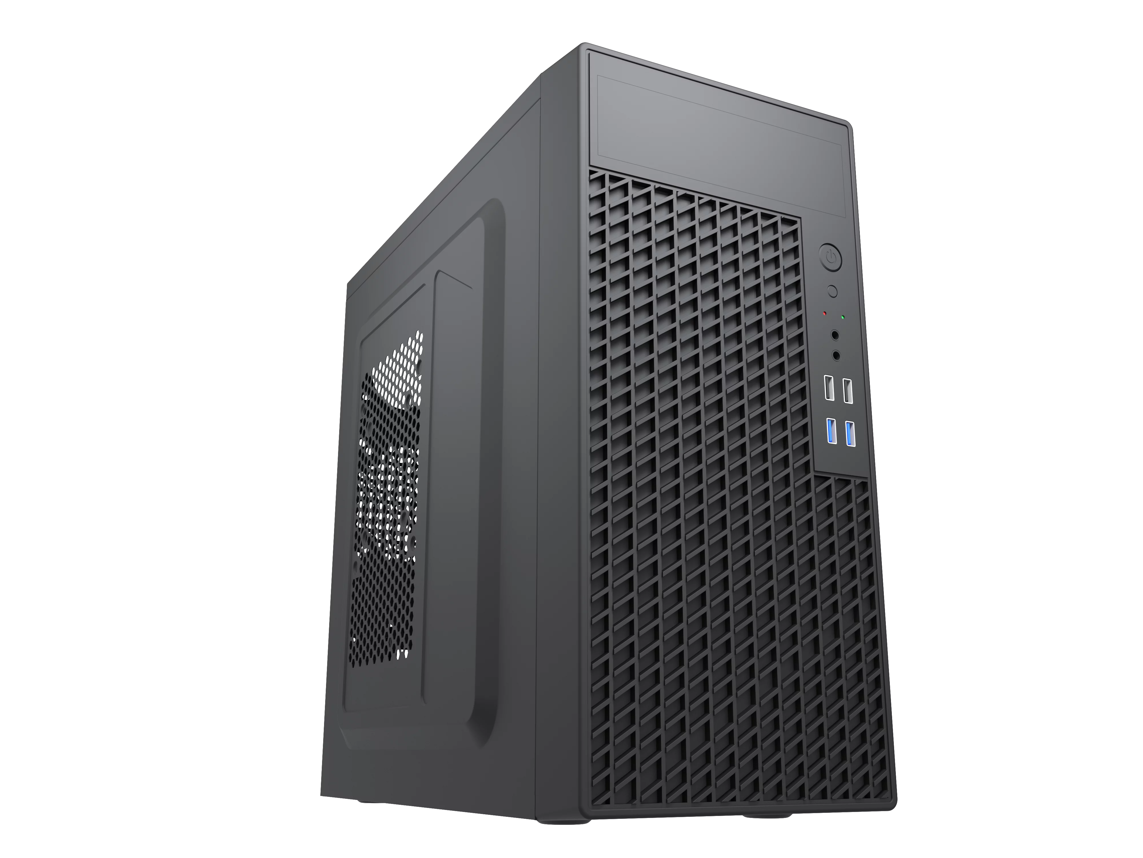 Корпус без блока питания/ Case Forza mATX, 450W, 2xUSB2.0+2xUSB3.0, Black, w/o FAN, 8 cm fan PSU, power cord (FZ-055-SX450-U32)