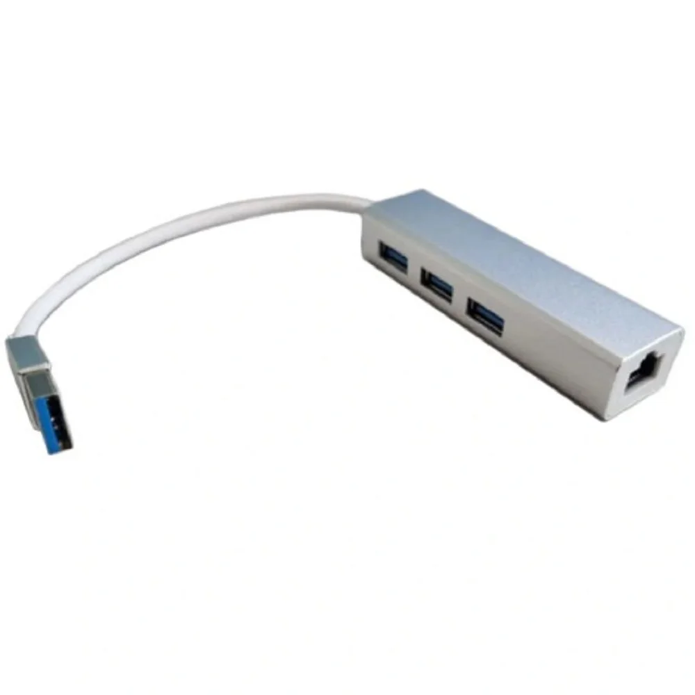 Bion переходник USB3.0 -] RJ-45/ 3*USB3.0, 1000mbps, алюминиевый корпус, 20 см [BXP-USBA-LAN-USB]