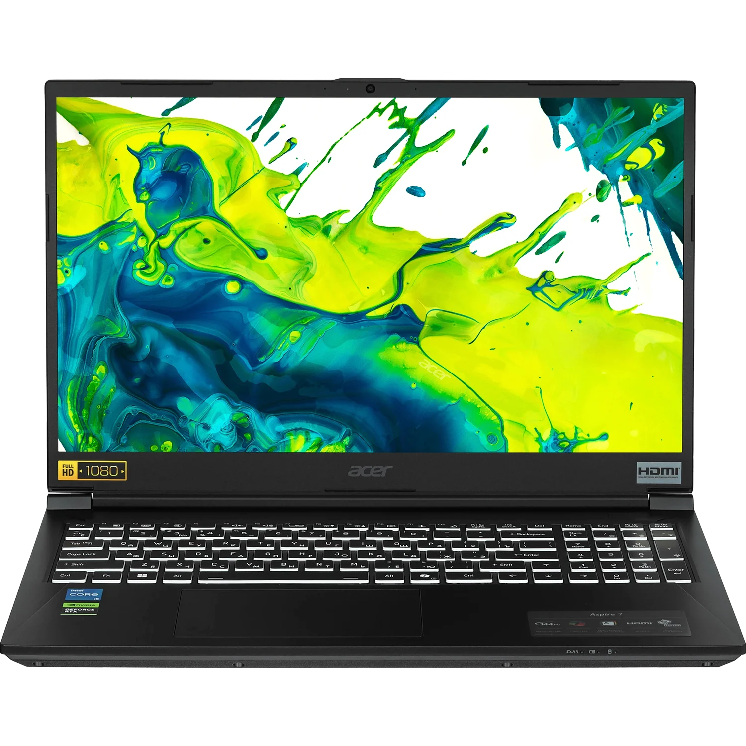 Ноутбук Notebook Acer Aspire 7 A715-59G-53YS 15.6 FHD IPS 144Hz/ Intel Core 5 210H/ 16384Mb/ 512Gb SSD/ Nvidia RTX3050 6Gb/ noOS/ black-iron (NH.QX6CD.007)